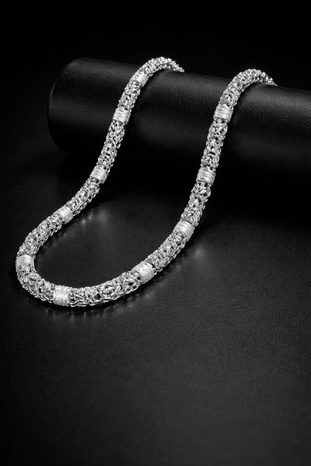 Intricate sterling silver necklace and bracelets