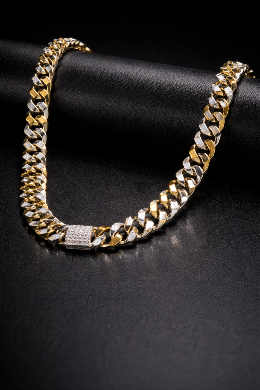 Iced-out Cuban Chain And Bracelets (Pair)