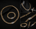Iced-out Cuban Chain And Bracelets (Pair)